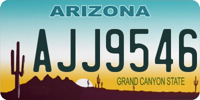 AZ license plate AJJ9546