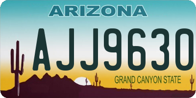 AZ license plate AJJ9630