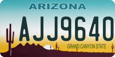 AZ license plate AJJ9640