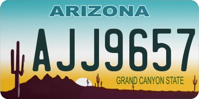 AZ license plate AJJ9657