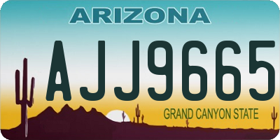 AZ license plate AJJ9665