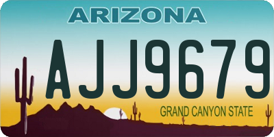 AZ license plate AJJ9679