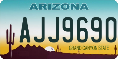 AZ license plate AJJ9690
