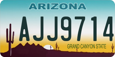 AZ license plate AJJ9714