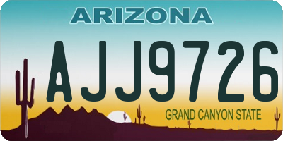 AZ license plate AJJ9726