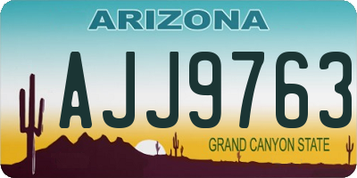 AZ license plate AJJ9763