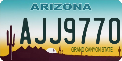 AZ license plate AJJ9770
