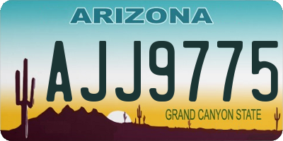AZ license plate AJJ9775