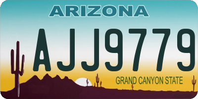AZ license plate AJJ9779