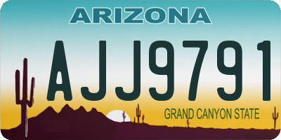 AZ license plate AJJ9791