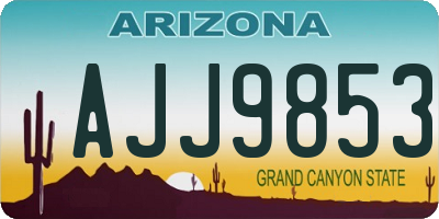 AZ license plate AJJ9853