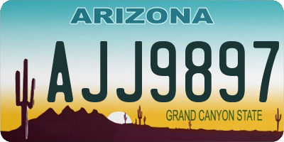AZ license plate AJJ9897