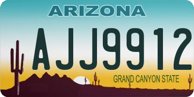 AZ license plate AJJ9912