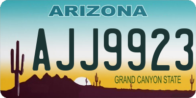 AZ license plate AJJ9923