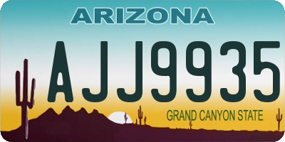 AZ license plate AJJ9935