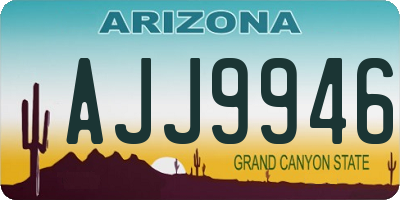 AZ license plate AJJ9946