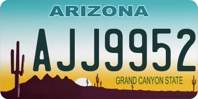 AZ license plate AJJ9952