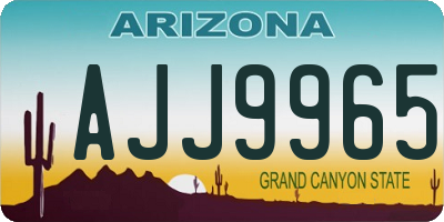 AZ license plate AJJ9965