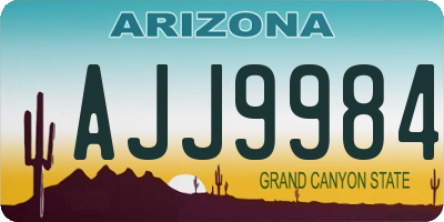 AZ license plate AJJ9984