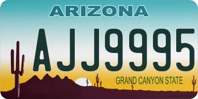 AZ license plate AJJ9995