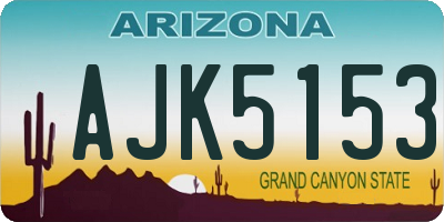 AZ license plate AJK5153