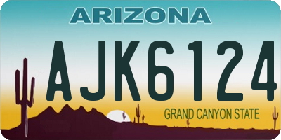 AZ license plate AJK6124