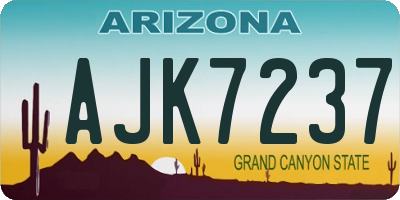 AZ license plate AJK7237