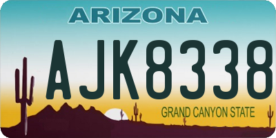 AZ license plate AJK8338