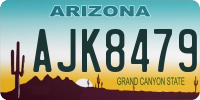 AZ license plate AJK8479