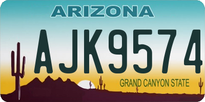AZ license plate AJK9574