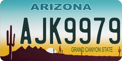 AZ license plate AJK9979