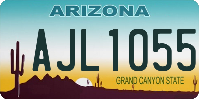 AZ license plate AJL1055
