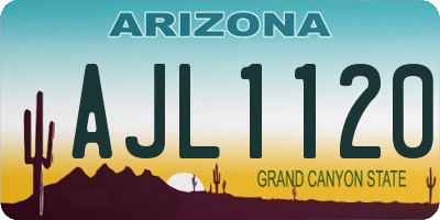 AZ license plate AJL1120