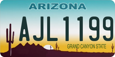AZ license plate AJL1199