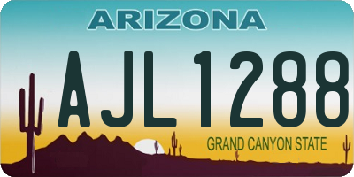 AZ license plate AJL1288