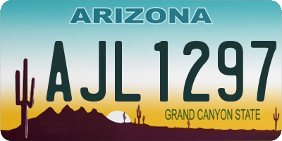 AZ license plate AJL1297