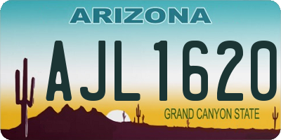 AZ license plate AJL1620