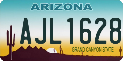 AZ license plate AJL1628