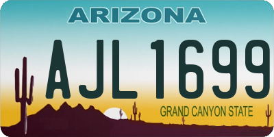 AZ license plate AJL1699