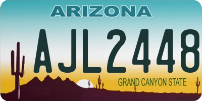 AZ license plate AJL2448