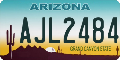 AZ license plate AJL2484