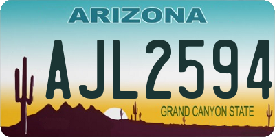 AZ license plate AJL2594