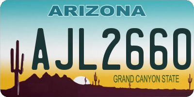 AZ license plate AJL2660