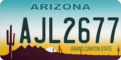 AZ license plate AJL2677