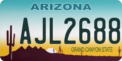 AZ license plate AJL2688