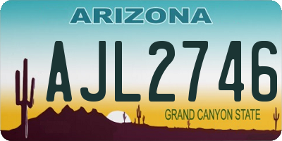 AZ license plate AJL2746