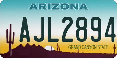 AZ license plate AJL2894