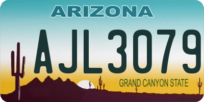 AZ license plate AJL3079