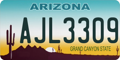 AZ license plate AJL3309
