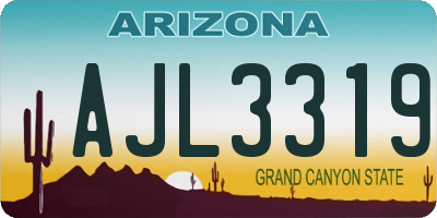 AZ license plate AJL3319